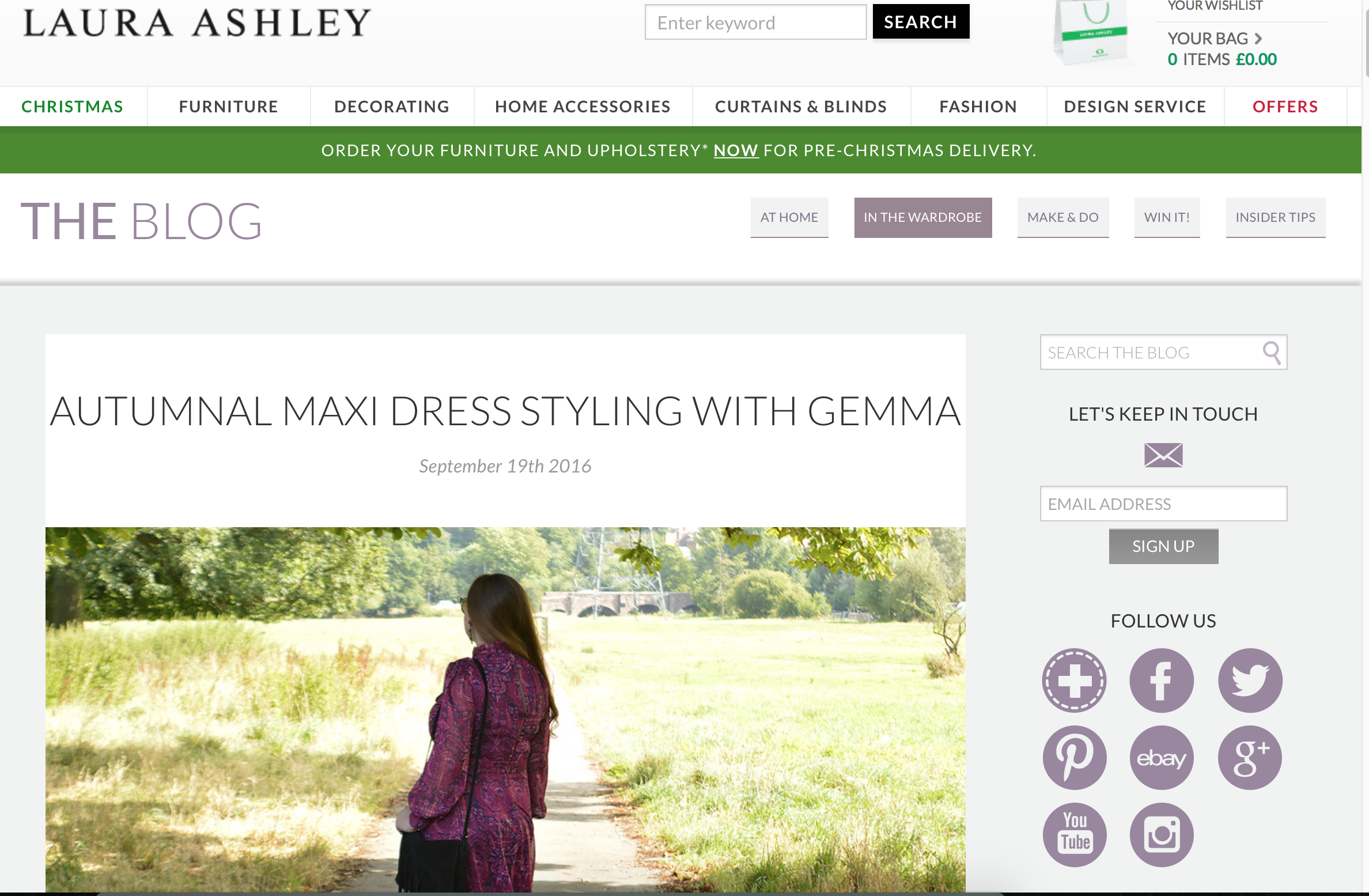 Autumnal Maxi dress styling at laura ashley - British fashion and lifestyle blogger