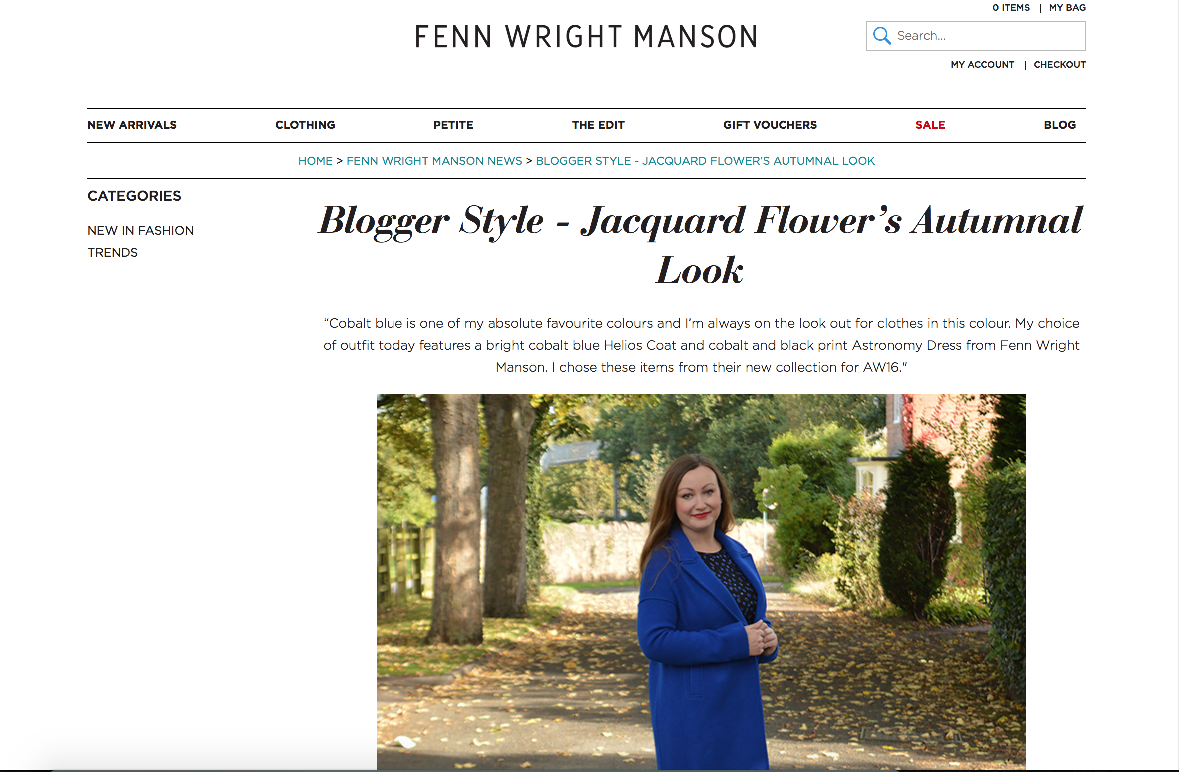 Styling an Autumnal Look at Fenn Wright Manson - British Brands Fashion Blog