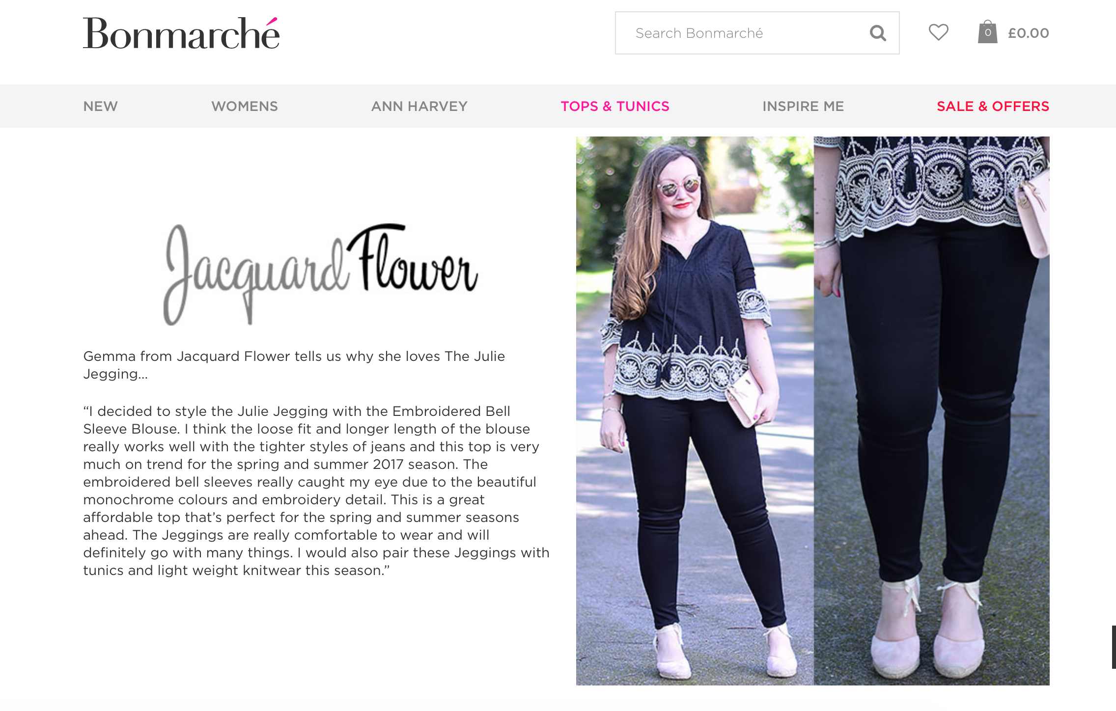 Styling denim at Bonmarche - Jacquard Flower British Fashion blogger