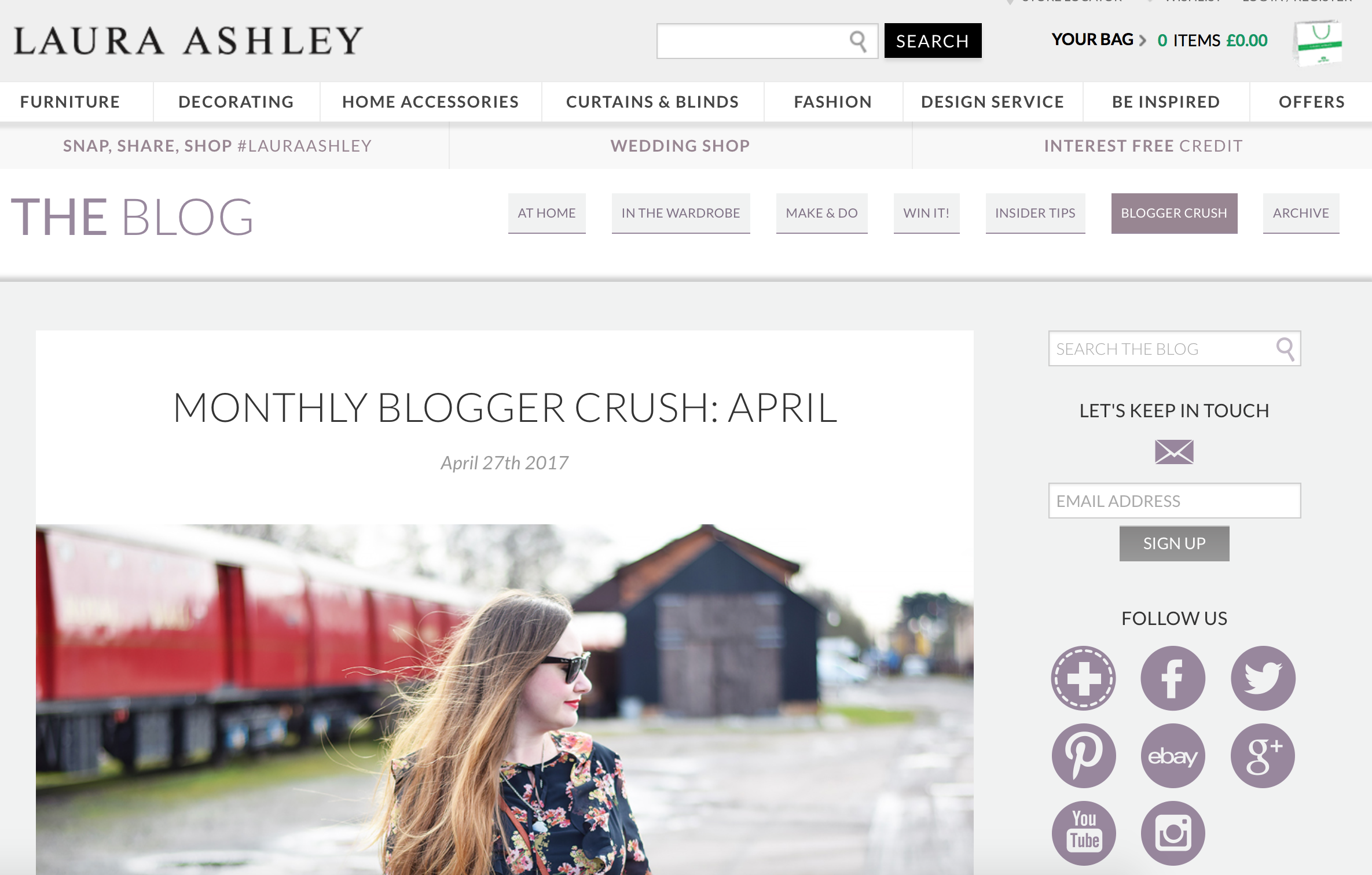 Laura Ashley Blogger Crush April 2017 - Jacquard Flower UK Fashion Blogger