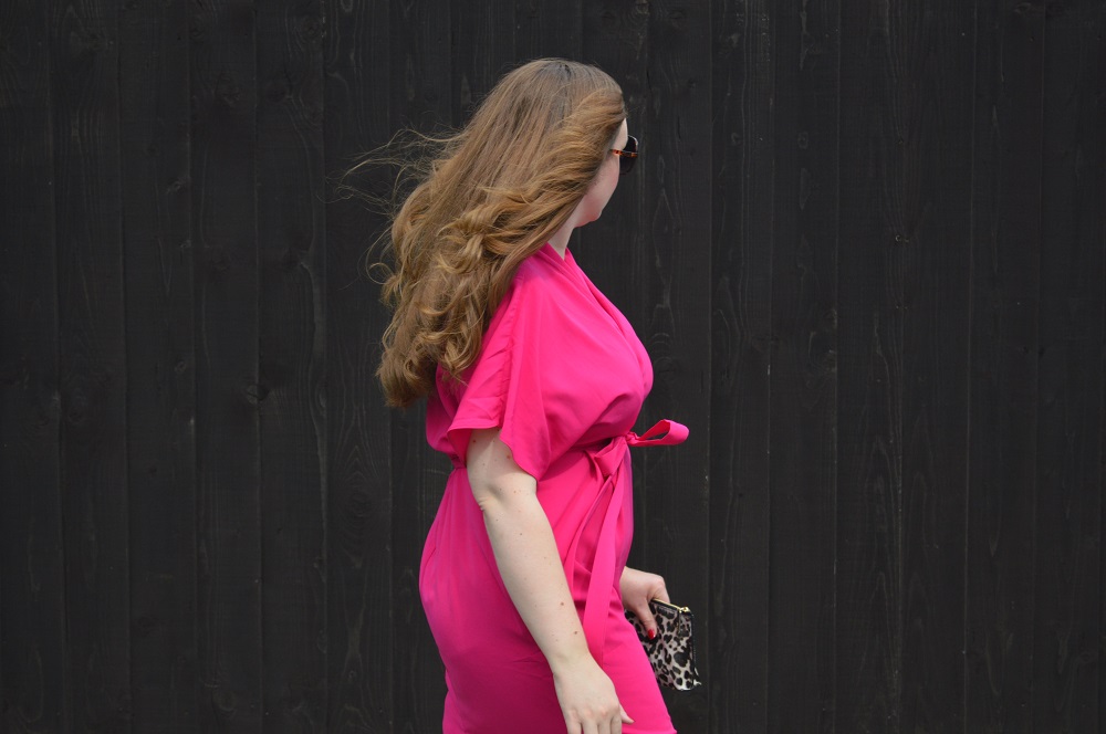 Asos Fuscia Pink Wrap Dress