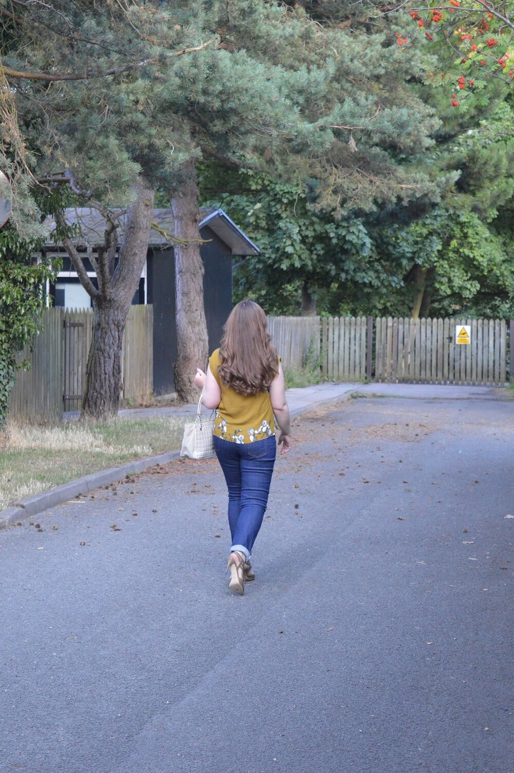 Mustard and denim outfit