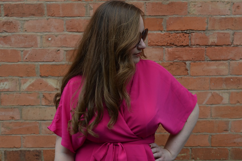 Bright pink dress outfit ideas