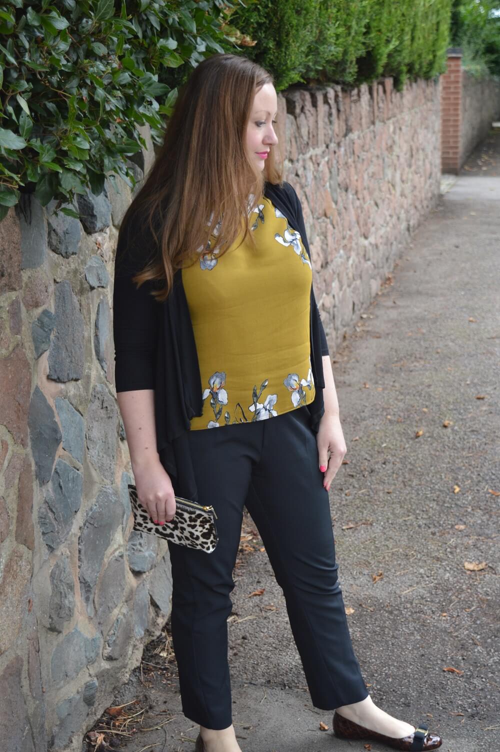 Zara Mustard Floral Blouse