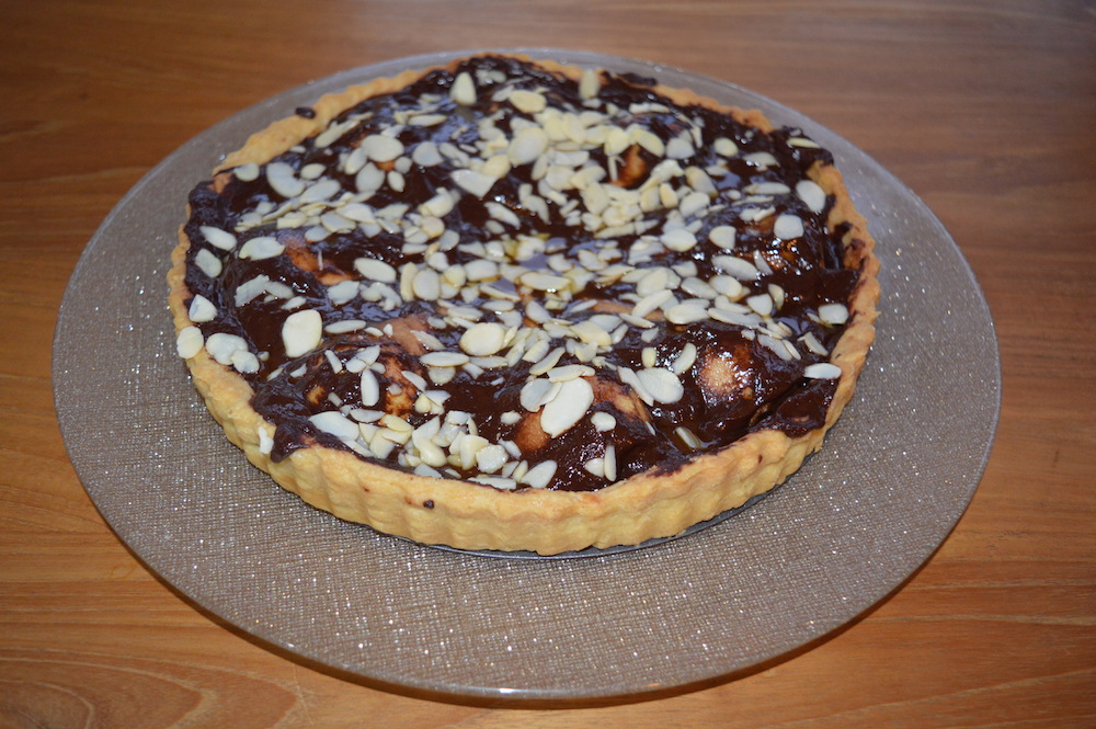 Warm Dark Chocolate and Pear tart