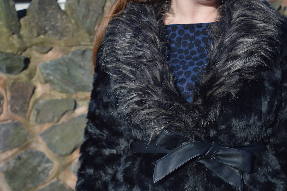 Faux Fur Collar Coat