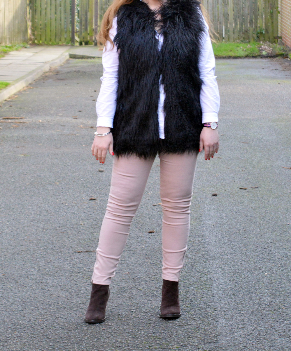 Topshop Shaggy Fur Gilet