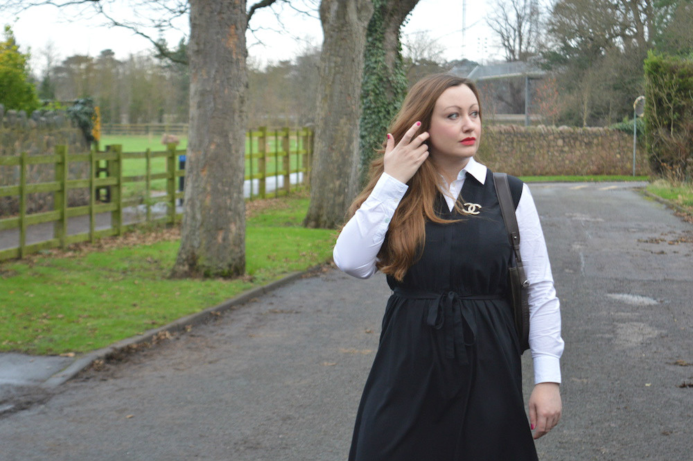 Layering dress over shirt deals
