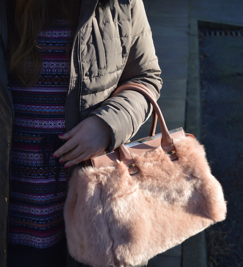 New Look Pink Fur Bag