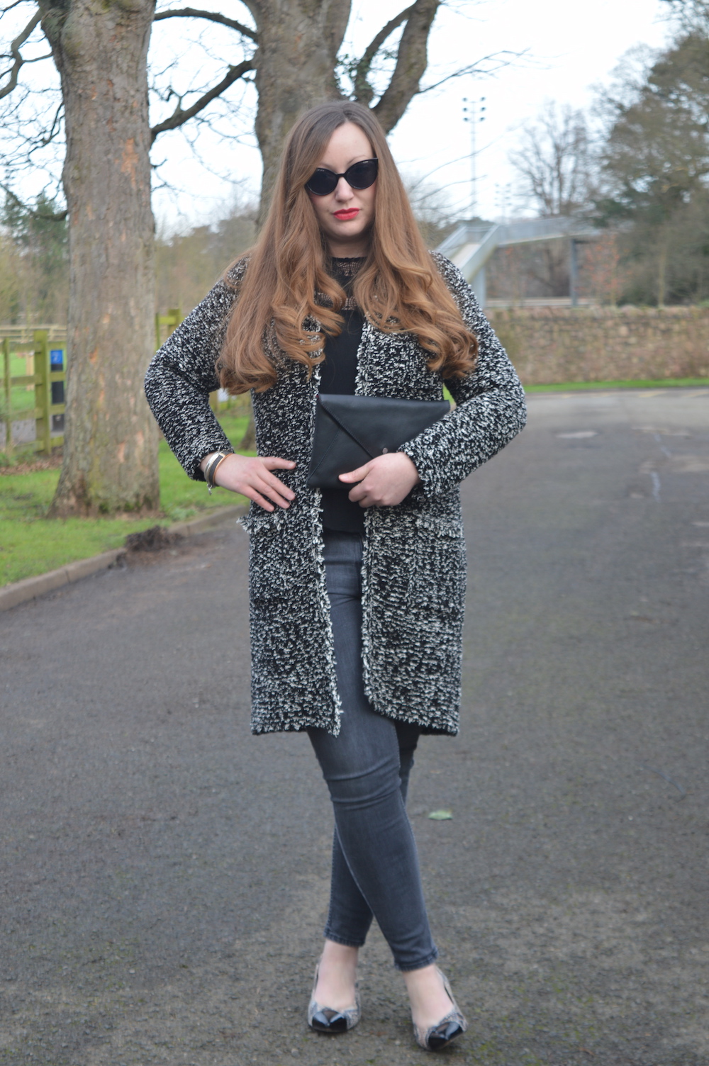 Zara Frayed Edge Coat