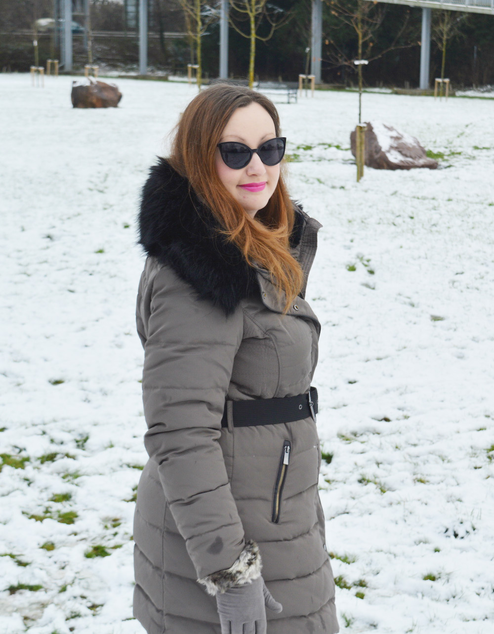 Zara Feather Quilted Coat