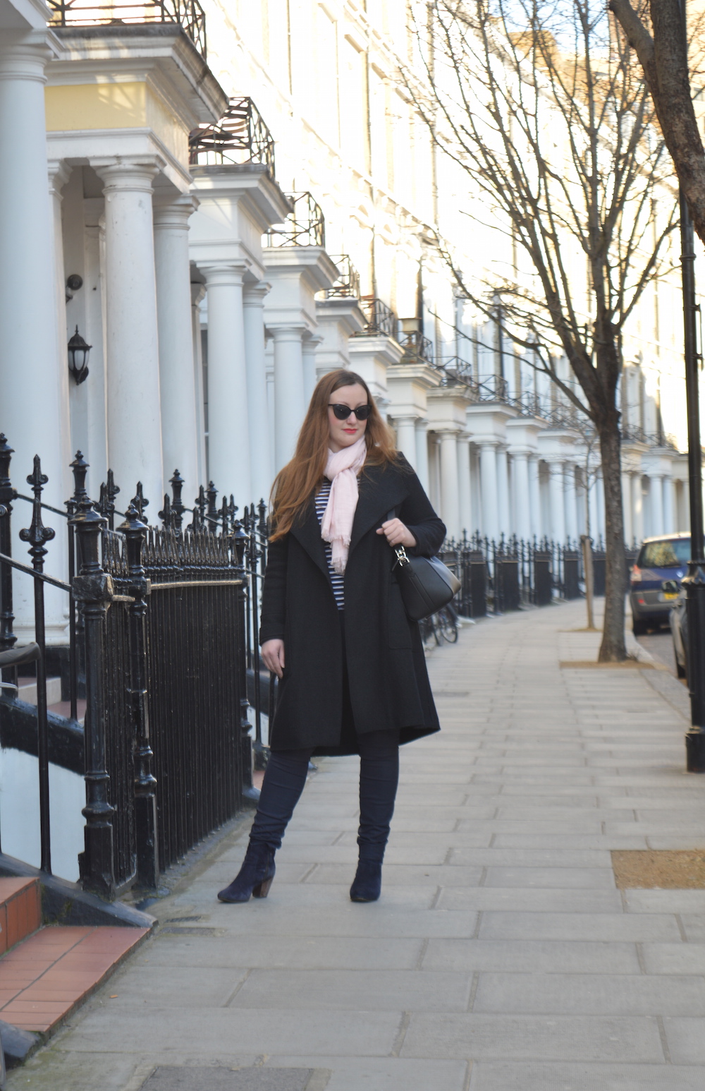 Black wool coat outfit deals