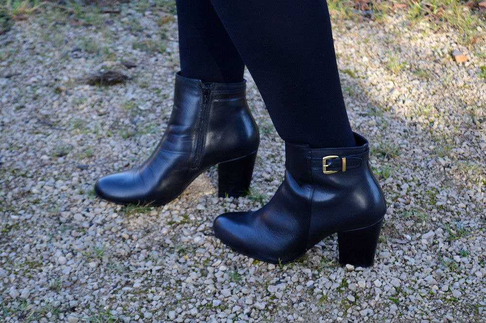 Jones Black Ankle Boots With Buckle