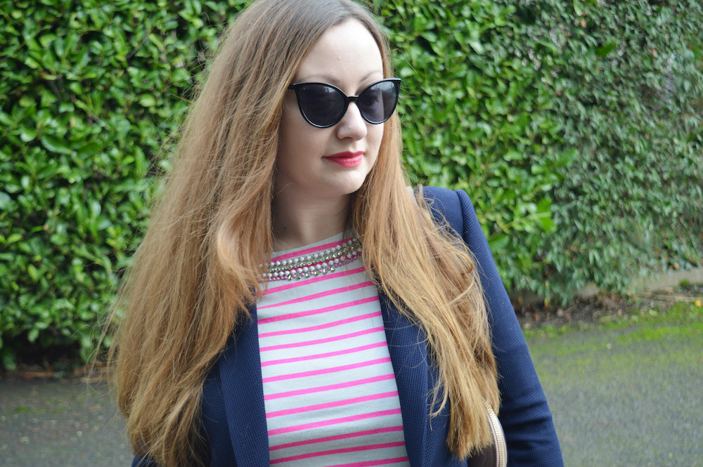Joules pink Striped Top
