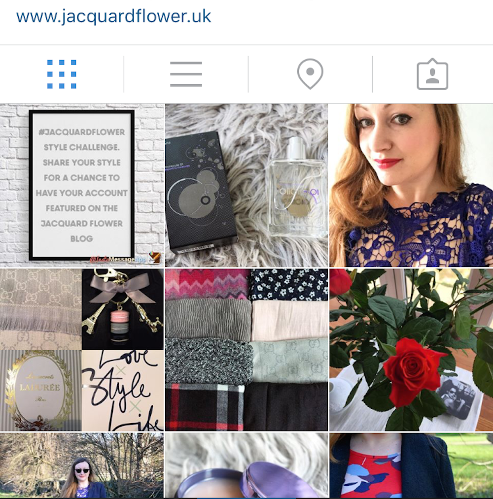 Jacquard Flower Instagram