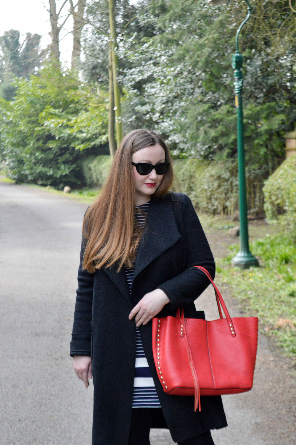 Red Leather Shopper Bag