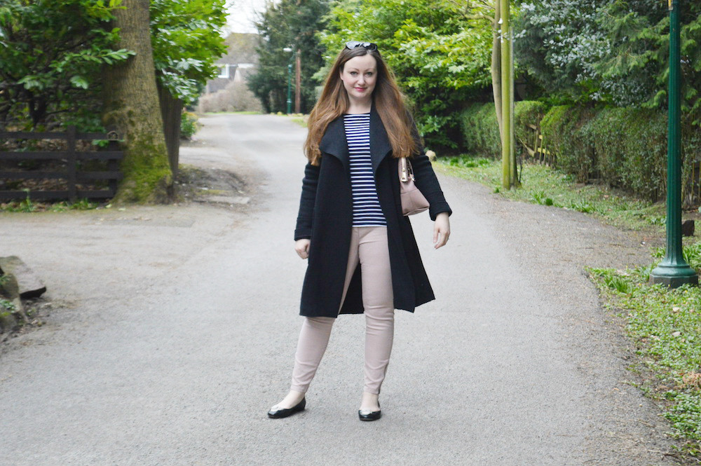 Boden Pink Jeans and blue stripes outfit