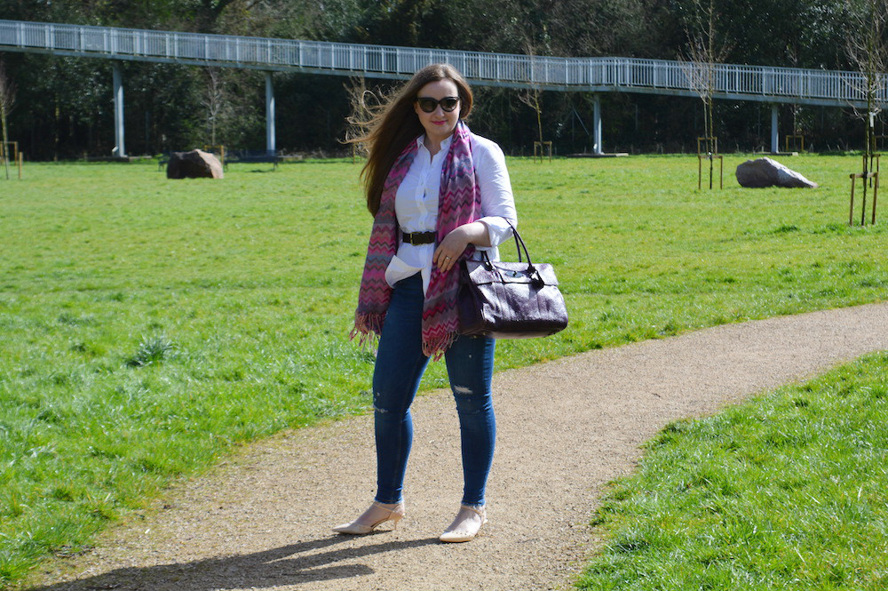 Belted shirt outfit