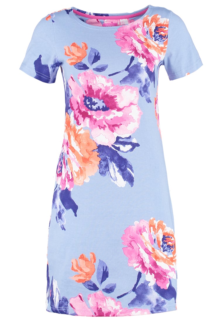 Joules Riviera Print Dress Haze Blue Floral