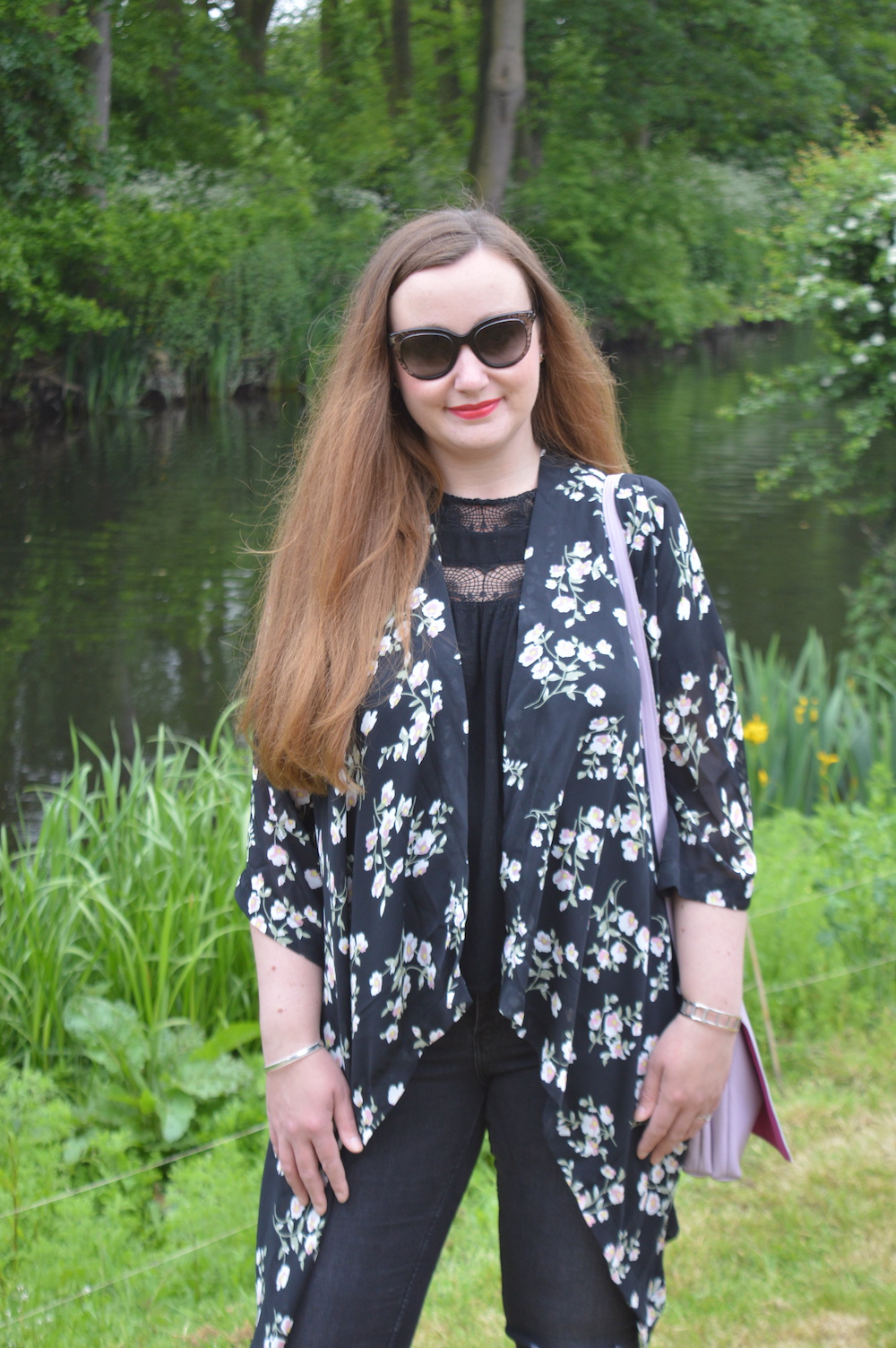 Black Floral Kimono Outfit – JacquardFlower