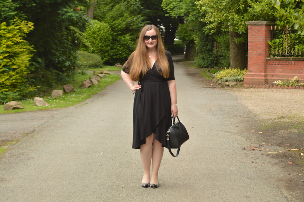 Black Wrap Dress Outfit