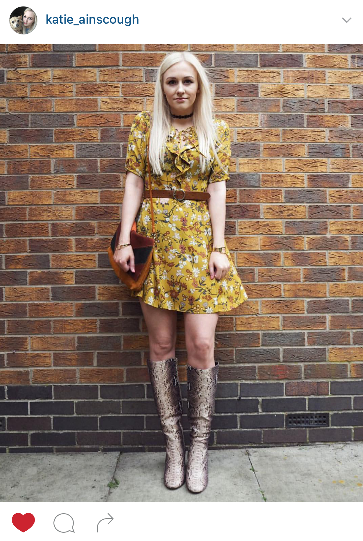 Yellow floral dress outfit