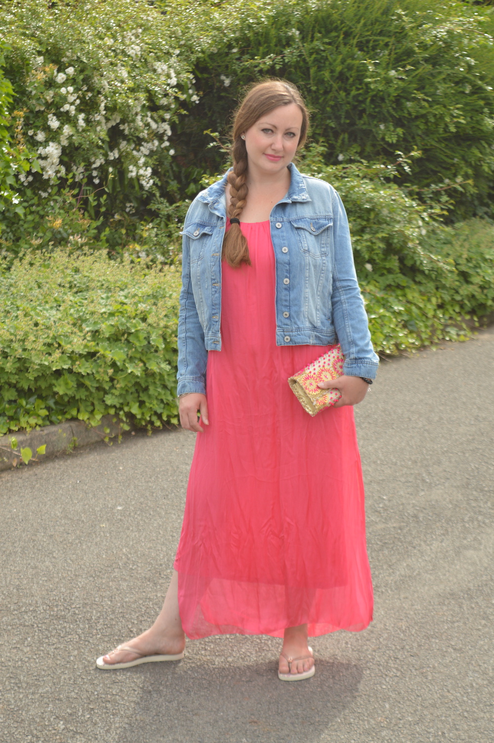 Bright pink beach dress