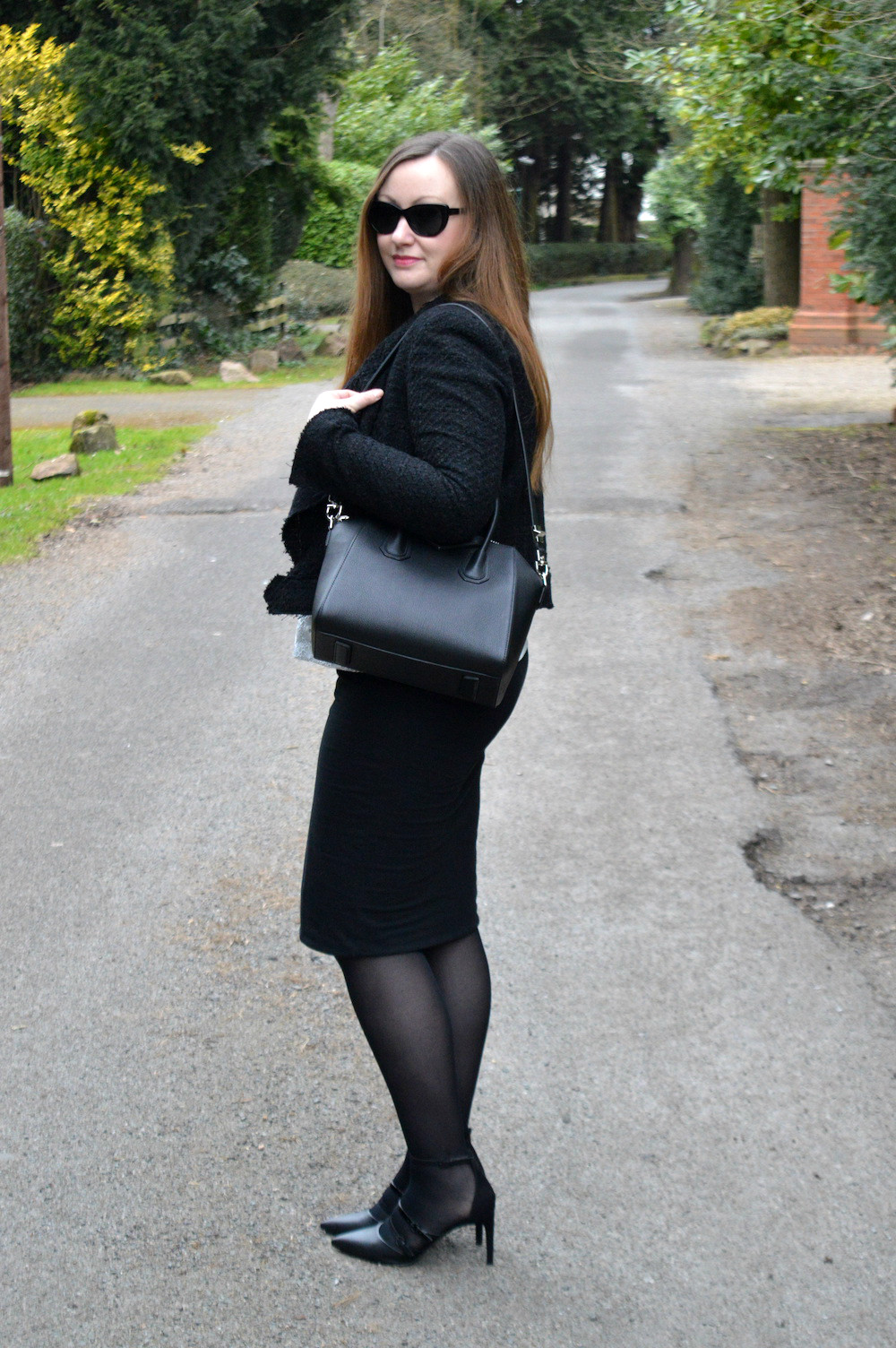 Winter Work Outfit Black Pencil Skirt
