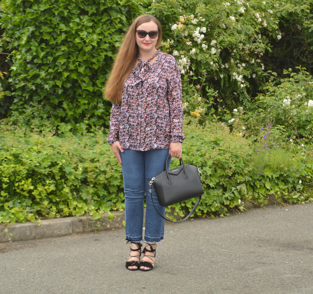 How to wear a floral blouse casually