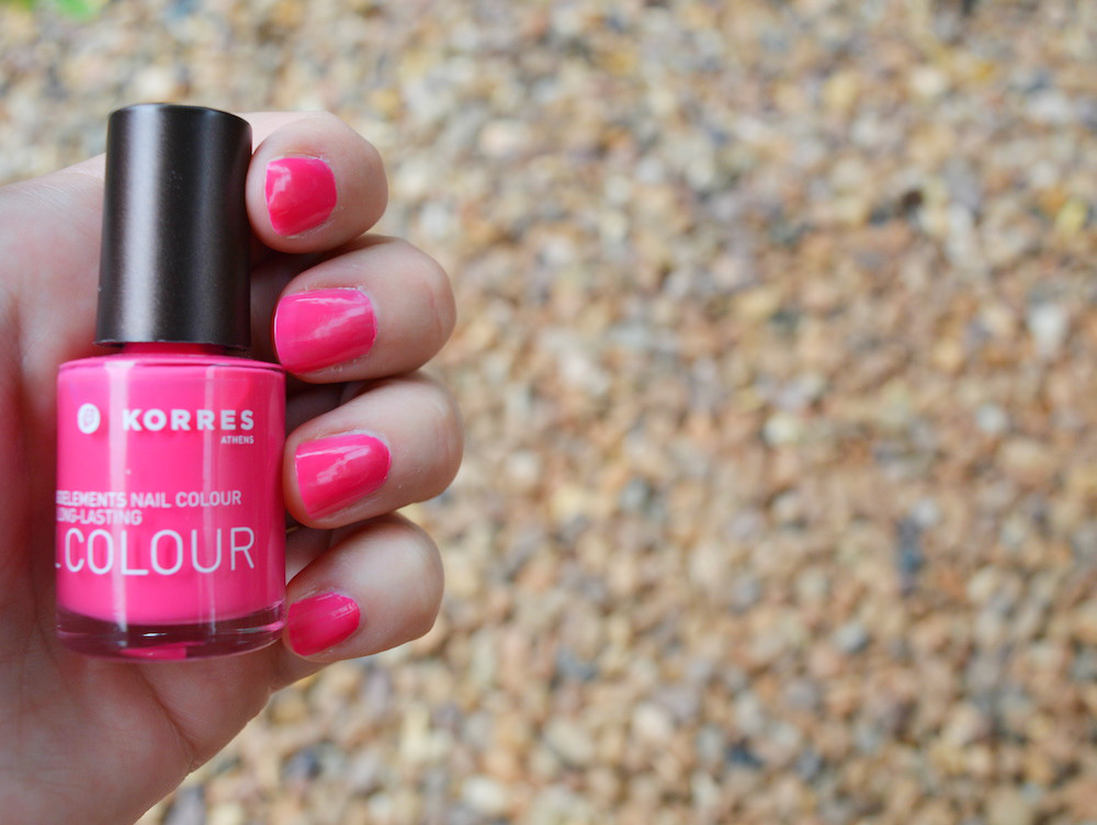 Korres nail Polish 14 pomegranate review and swatches