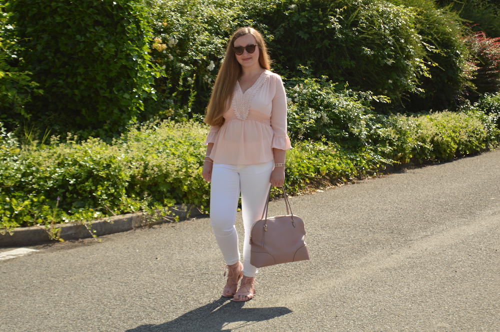Pale Pink and White Outfit ideas