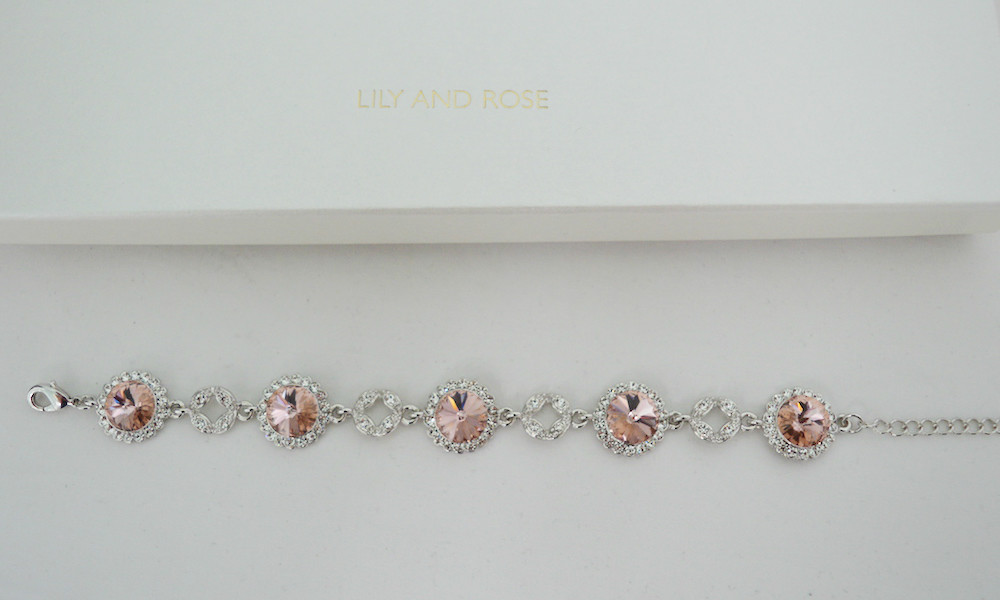 Lily and Rose Pink and crystal Bracelet