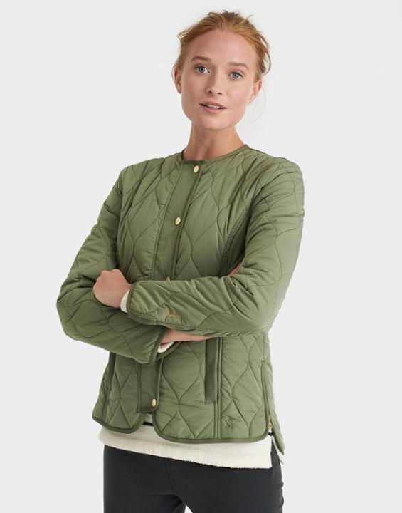 Joules Gisella Collarless Quilted Jacket