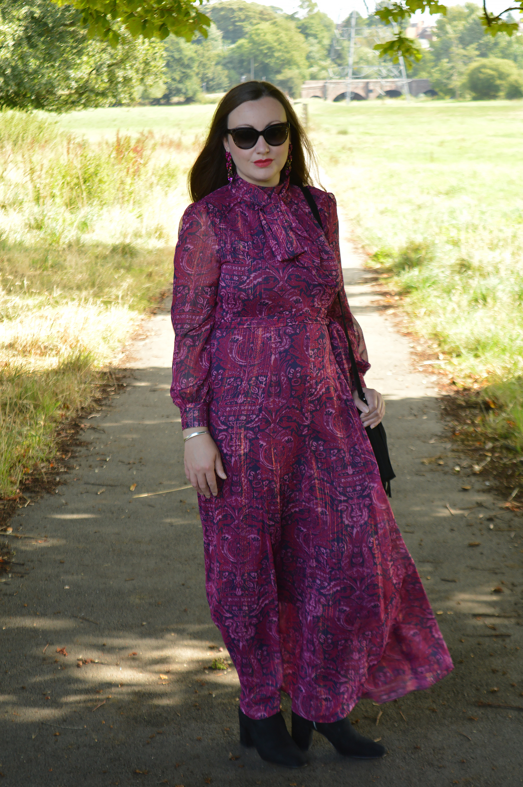 Laura Ashley Purple Maxi dress