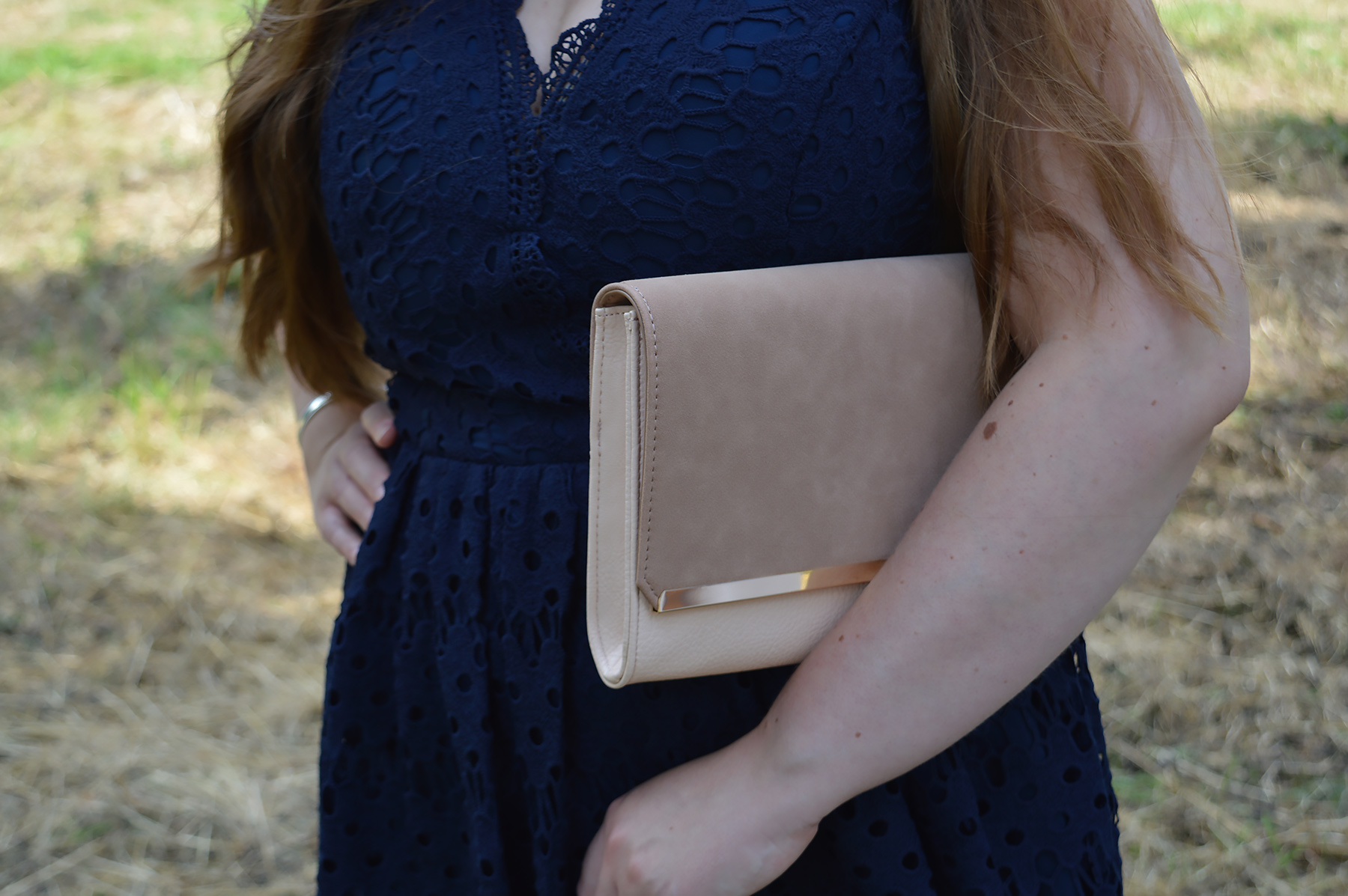 Laura Ashley Clutch and lace dress