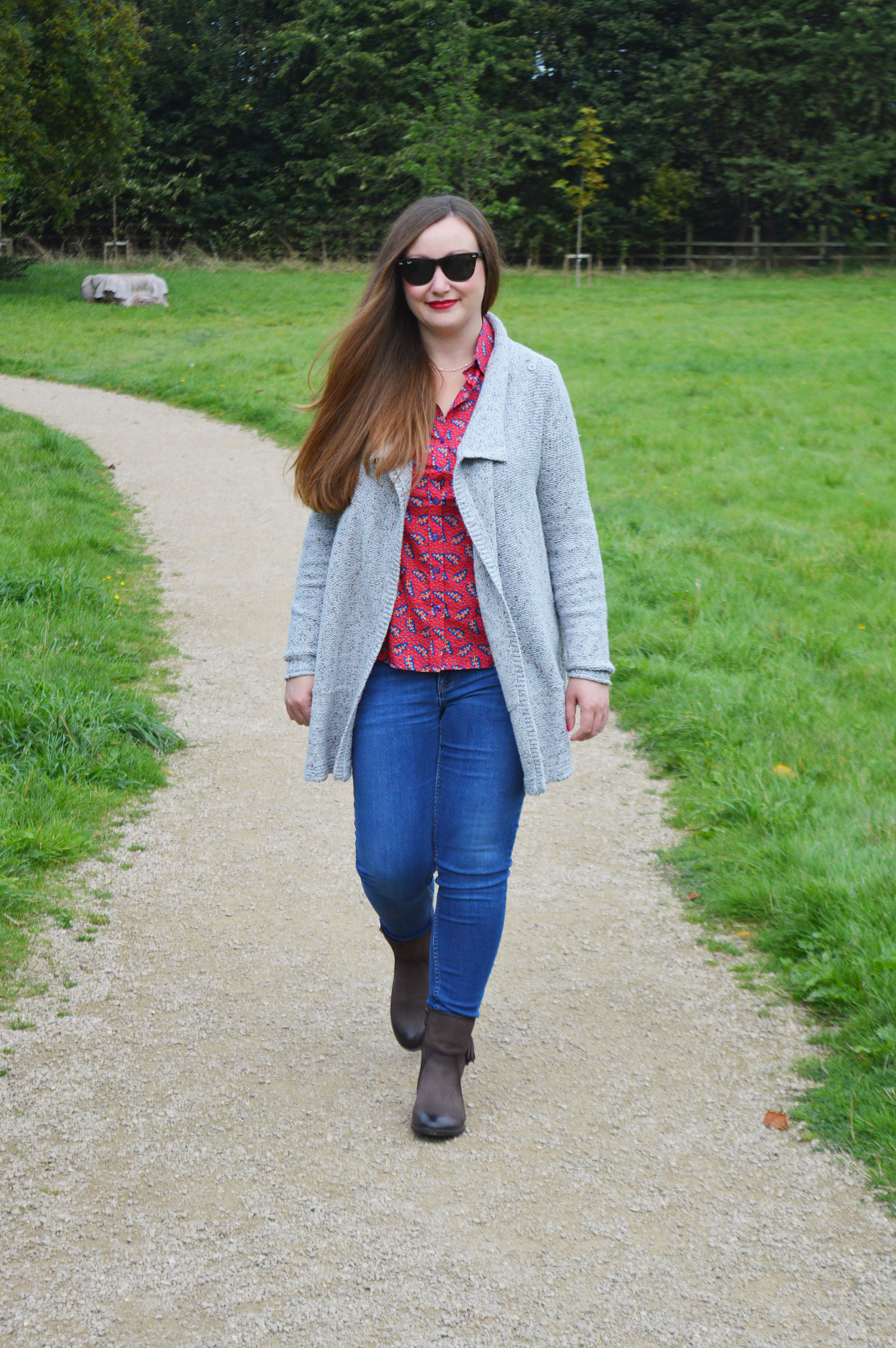 Cozy Cardigan and Liberty Print Shirt Outfit – JacquardFlower