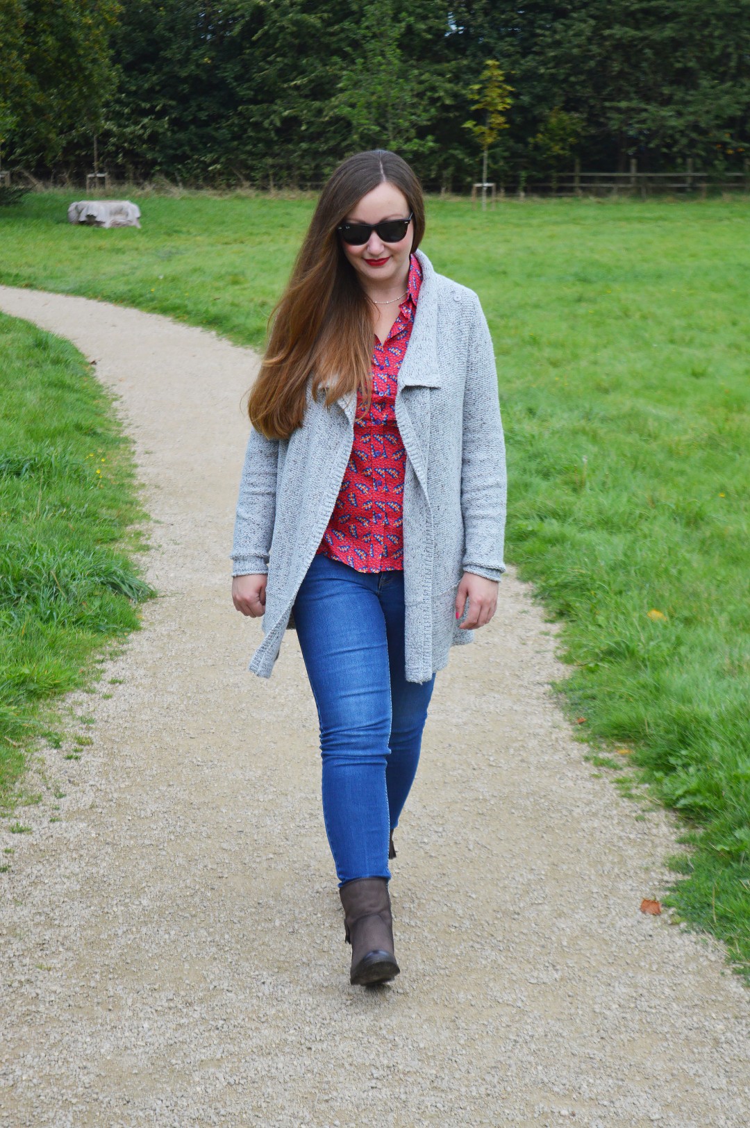 Cozy Cardigan and Liberty Print Shirt Outfit – JacquardFlower