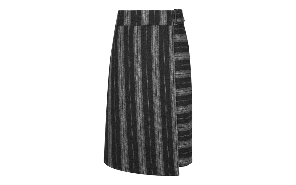 Laura Ashley and Moon Wool Striped Wrap Skirt
