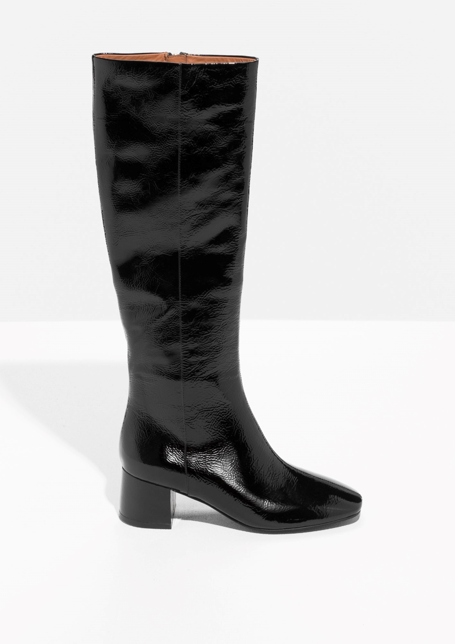 & other Stories Retro Patent Leather Boots