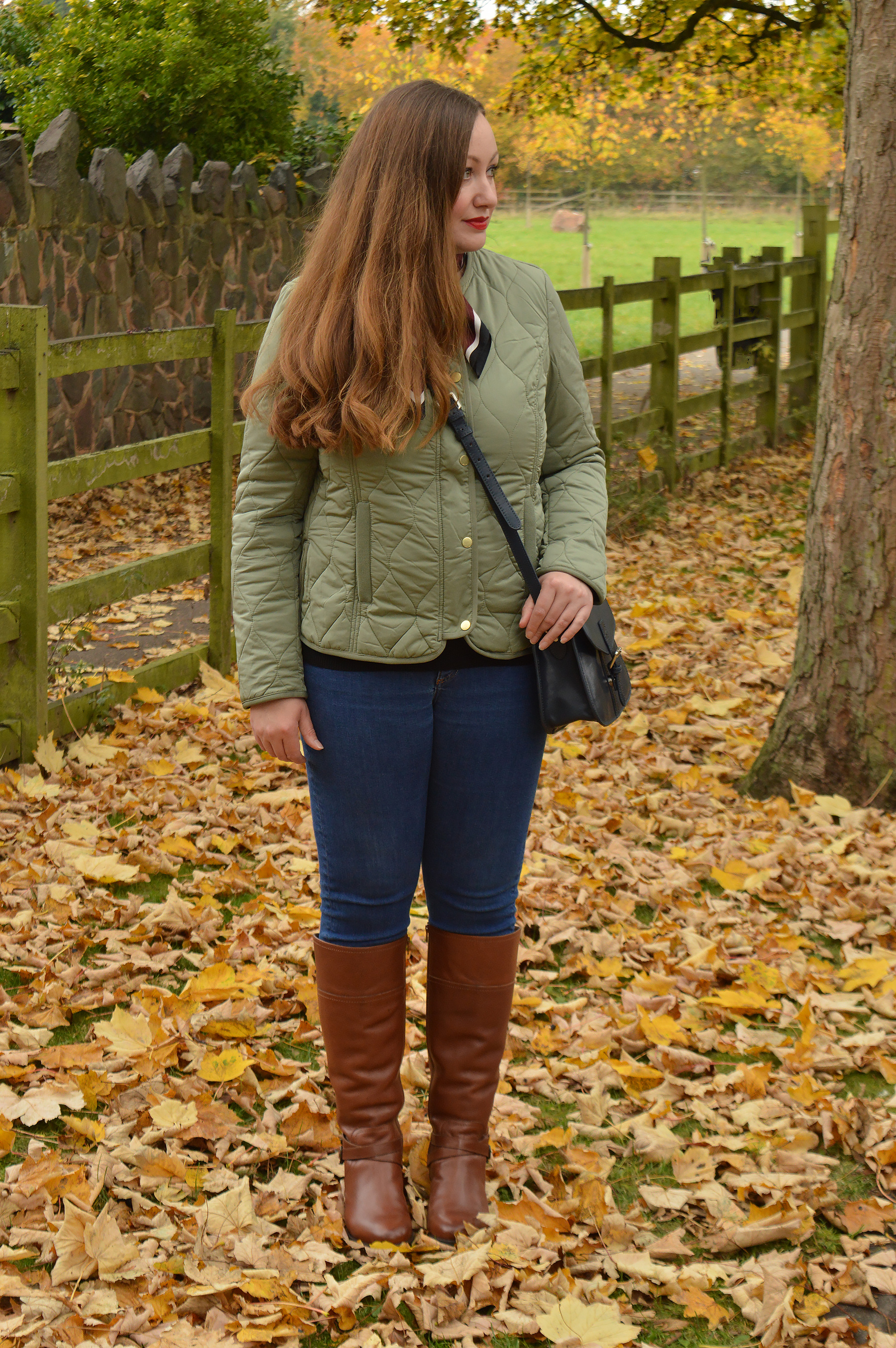 Joules Collarless quilted jacket 