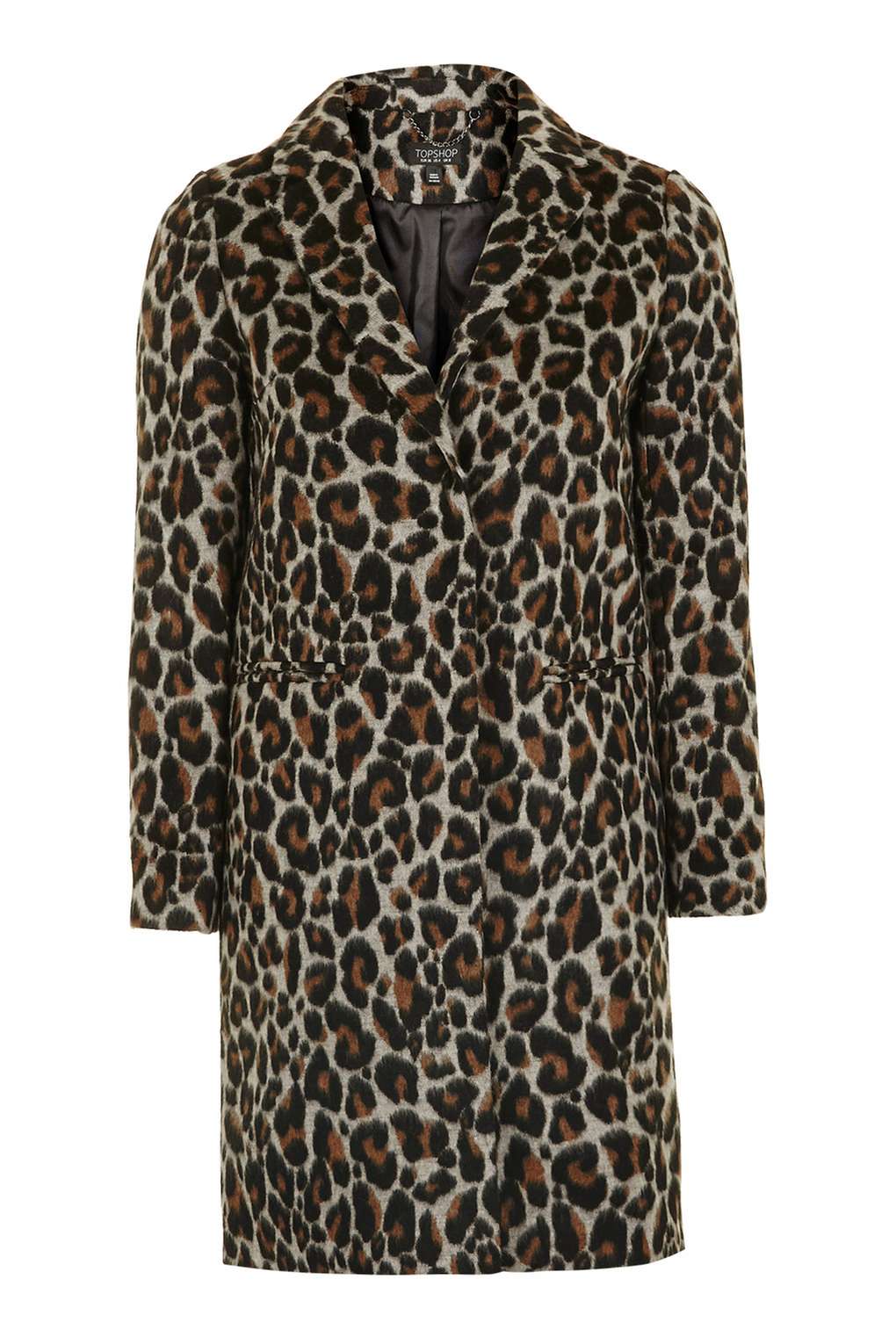 Topshop Leopard Print Coat