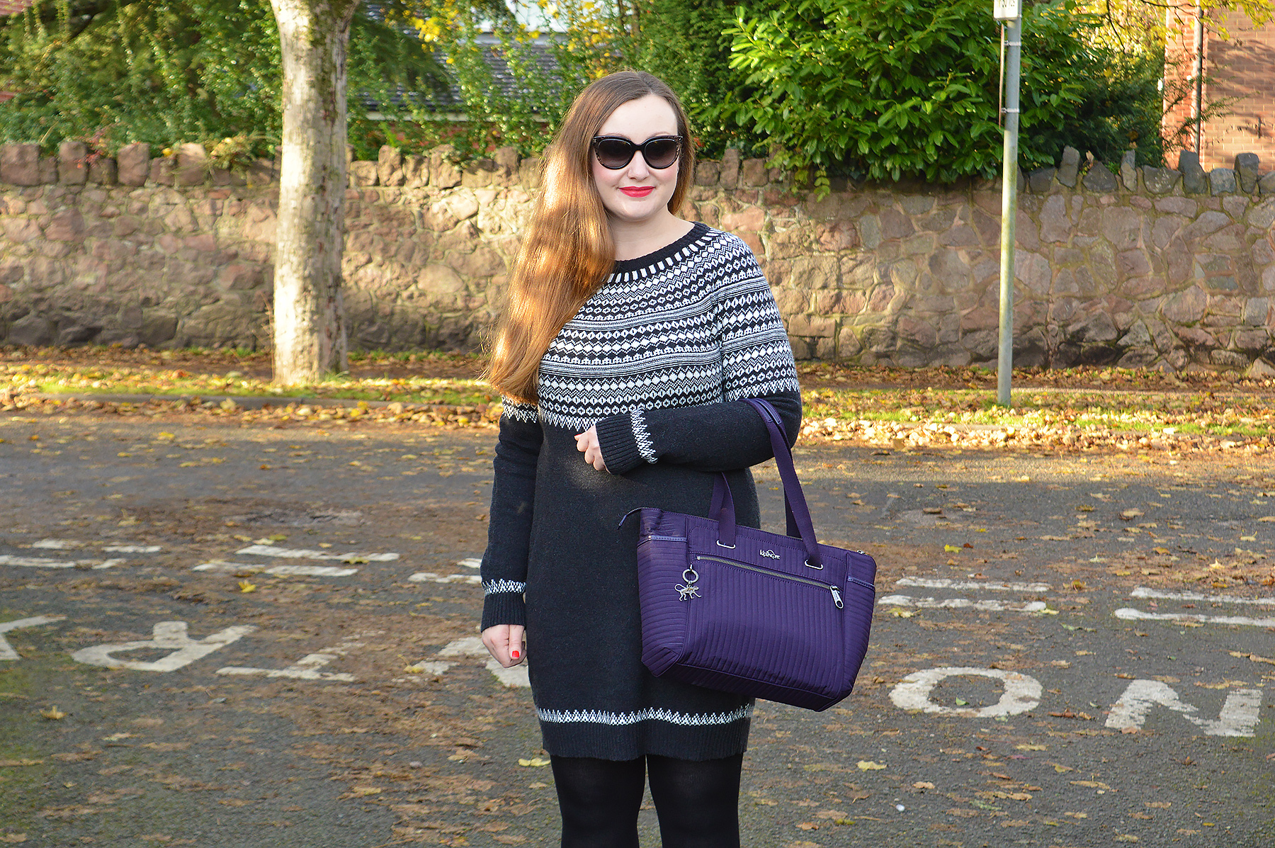 Purple handbag outfit ideas