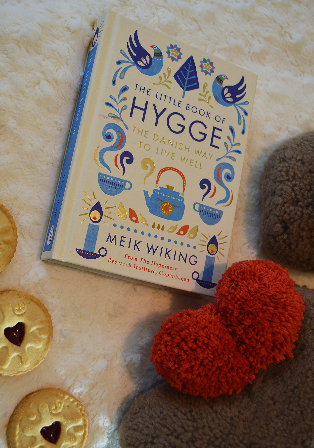 The Little Book Of Hygge Blogger with fitflop slippers