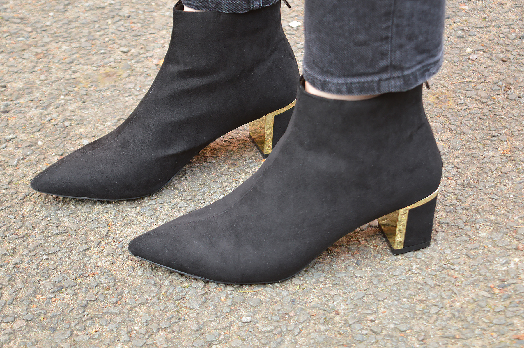 Zara metal heel ankle boots