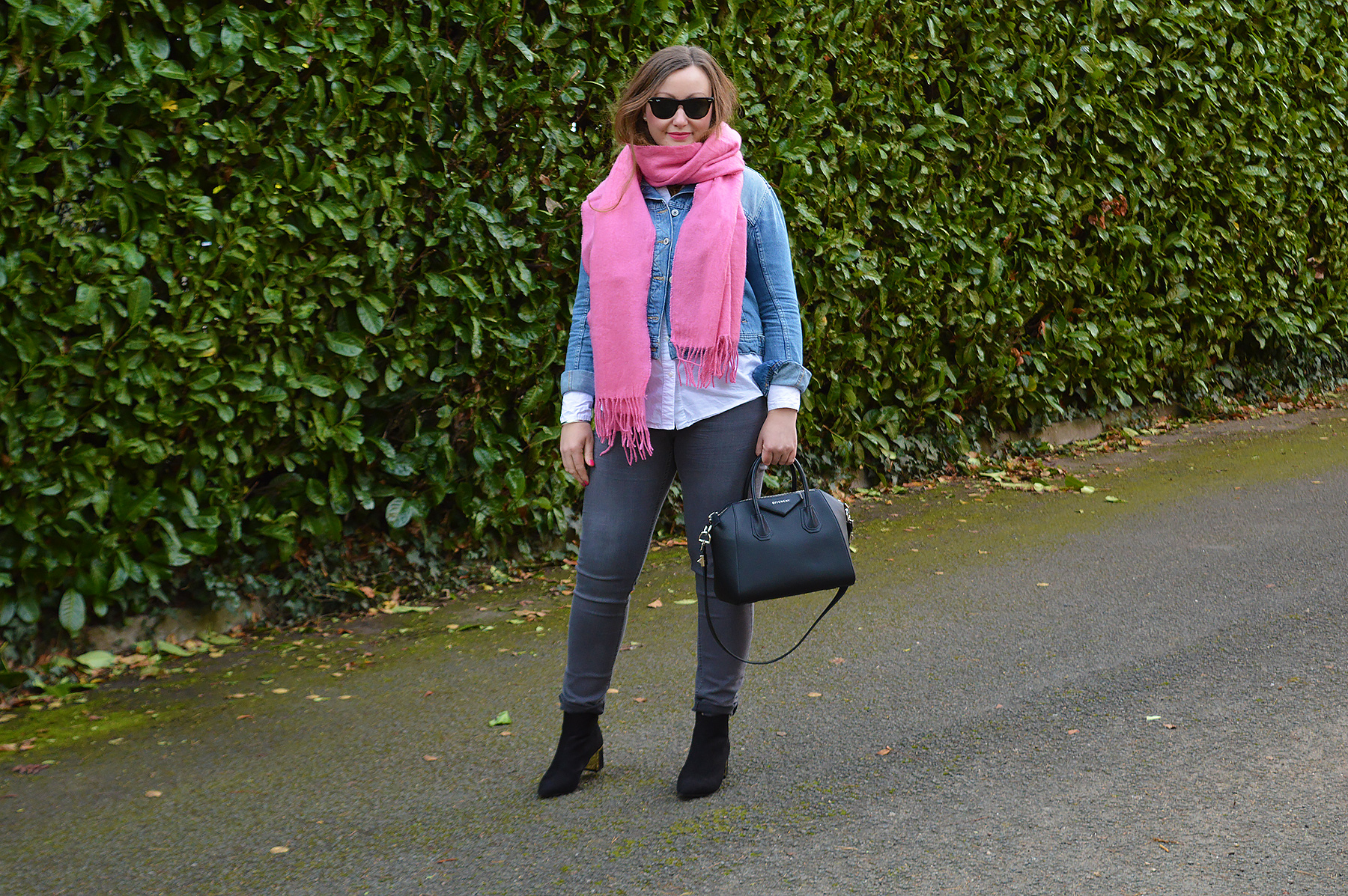 Pale pink scarf