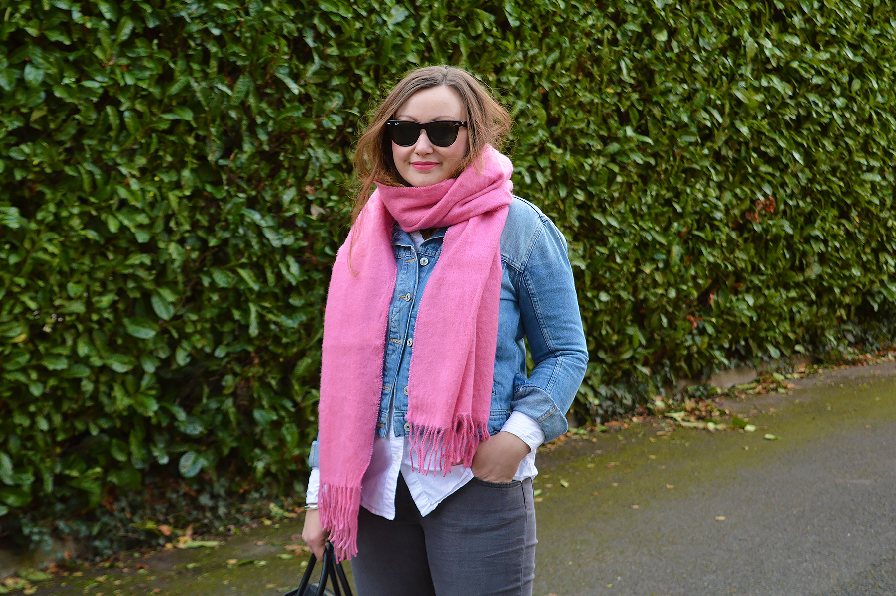Baby pink scarf