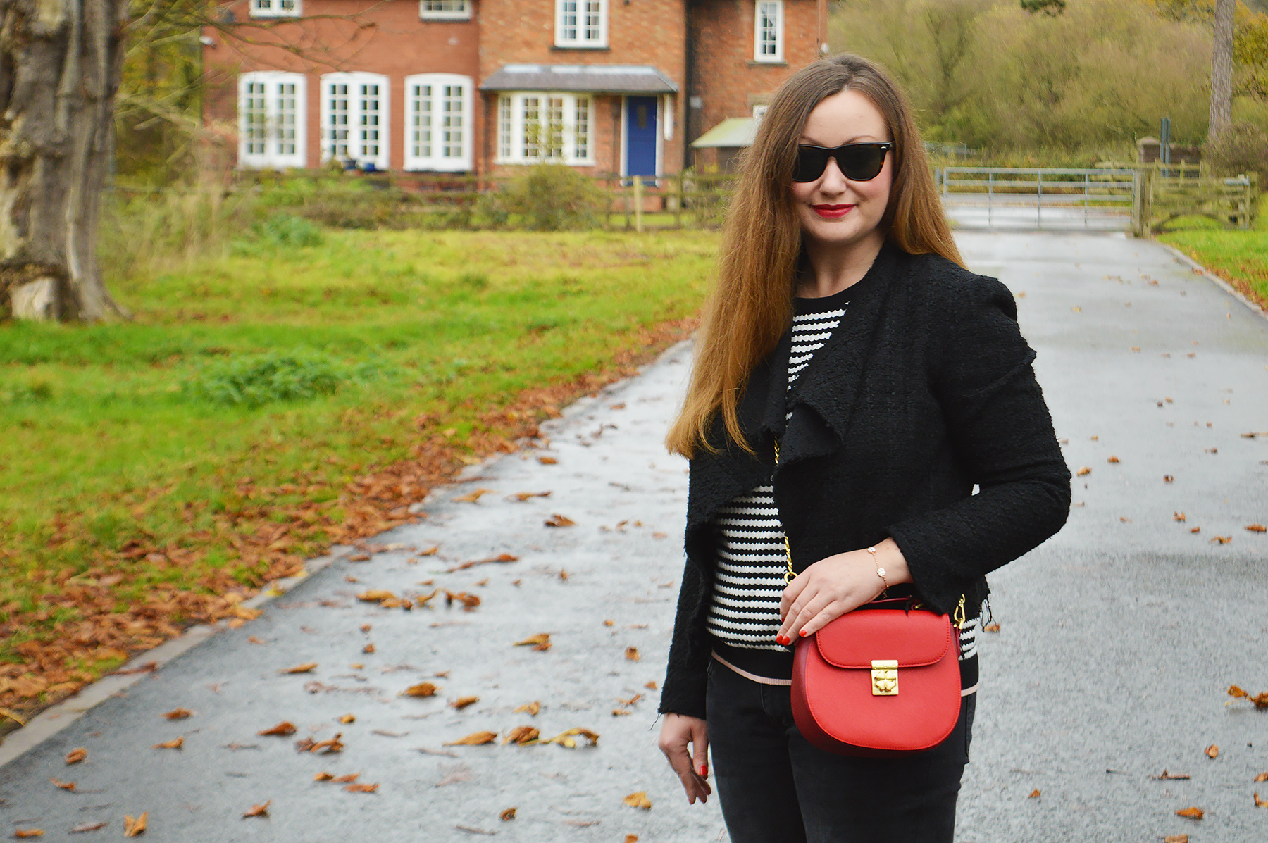 A Pop Of Red With My Folli Follie Bag – JacquardFlower