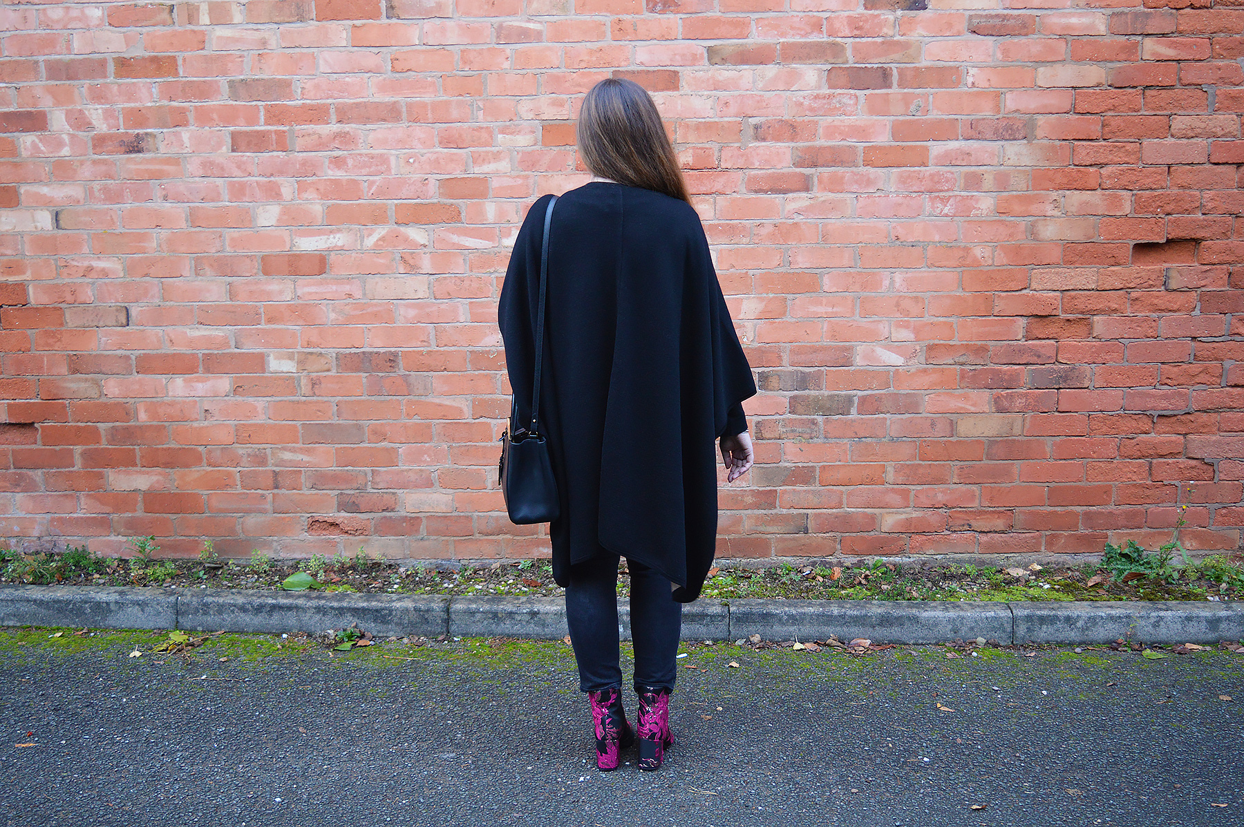 Black Wool Cape Outfit