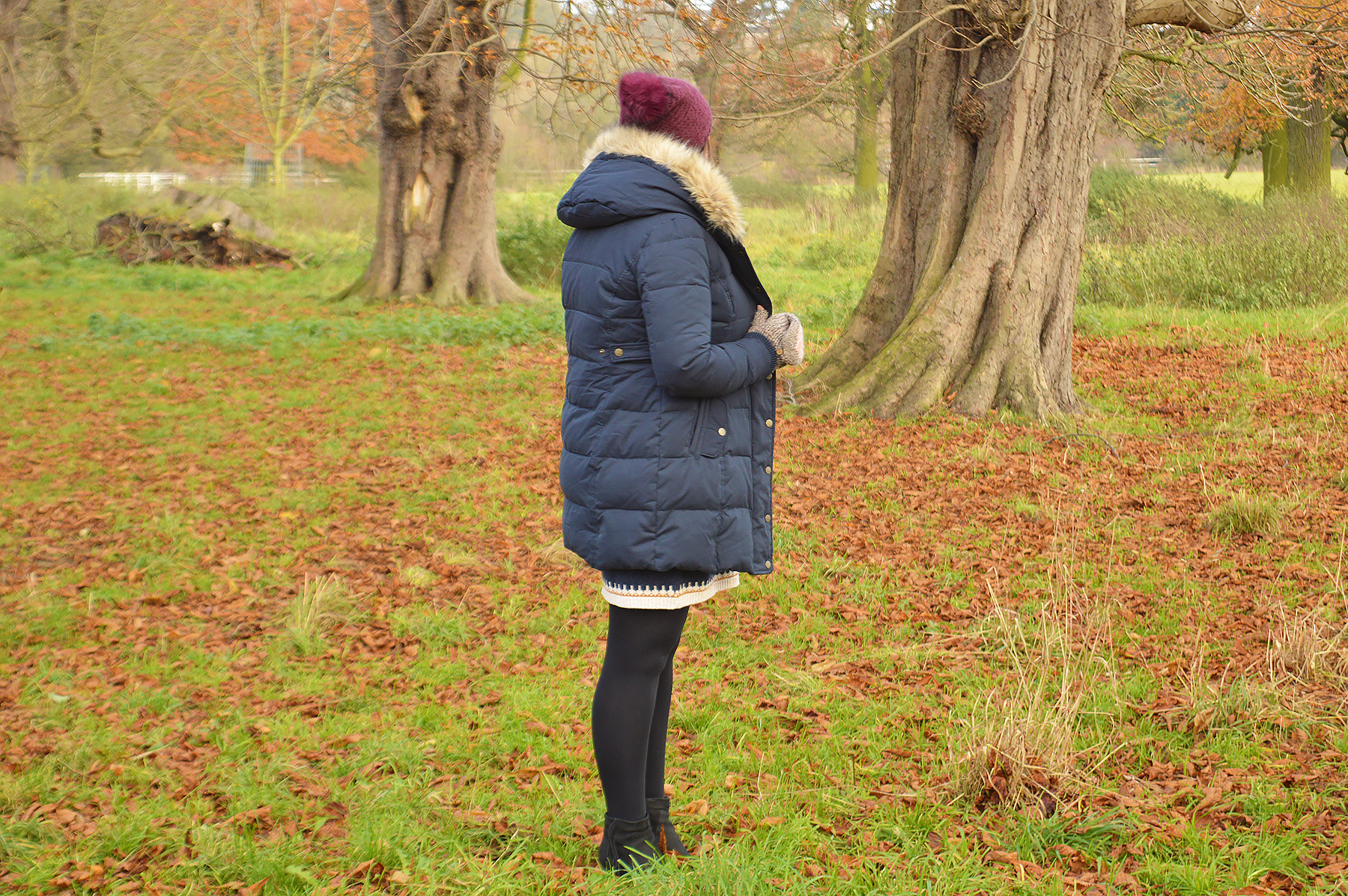 Fat face quilted coat outfit