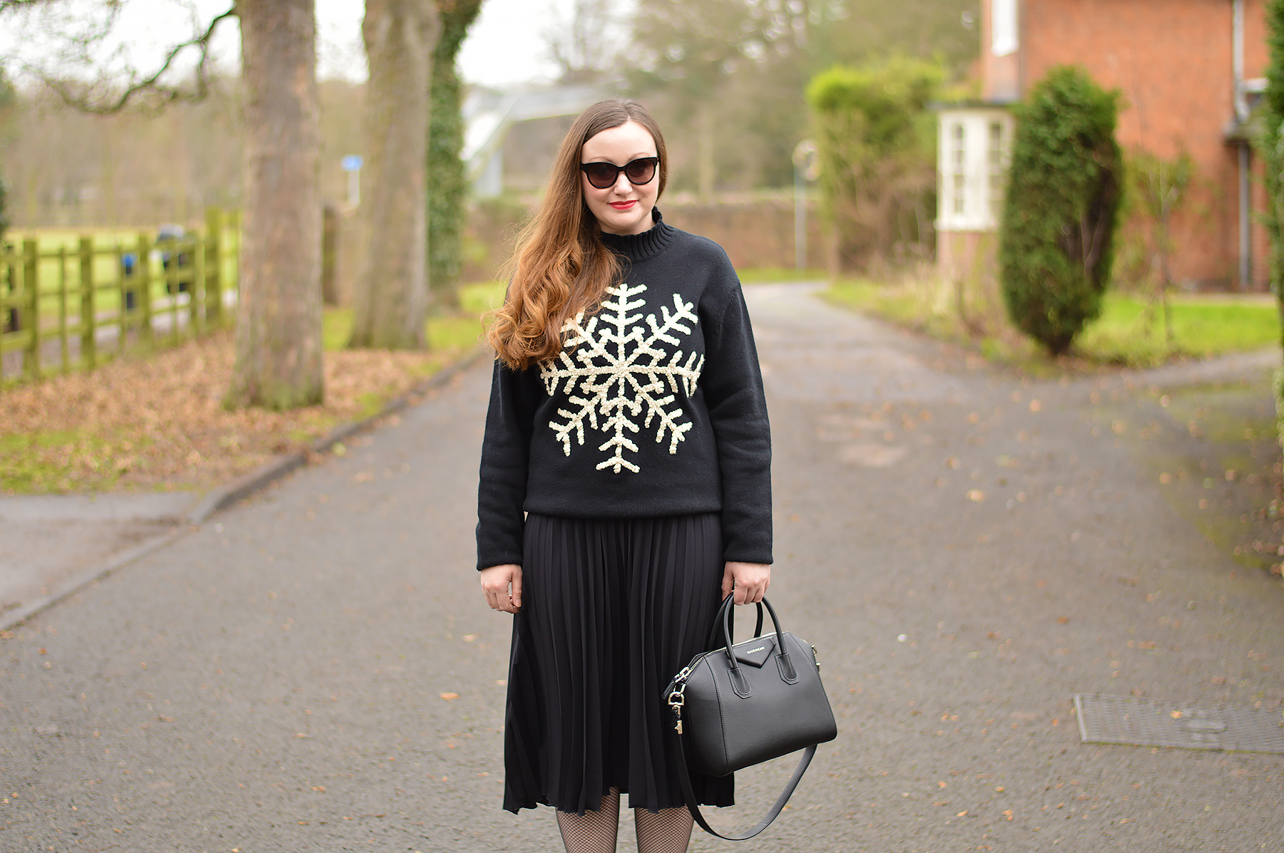 All Black Christmas Jumper Outfit